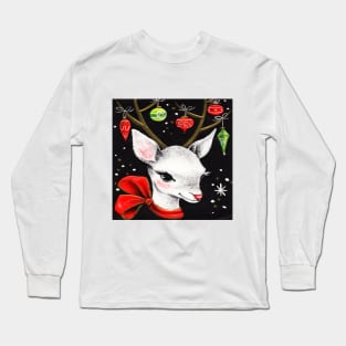 Vintage Christmas Reindeer Long Sleeve T-Shirt